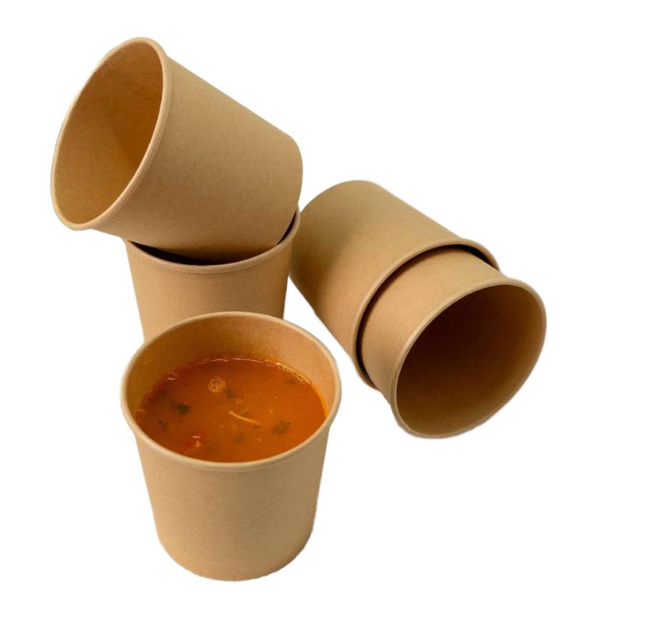 Kraft cardboard soup cups
