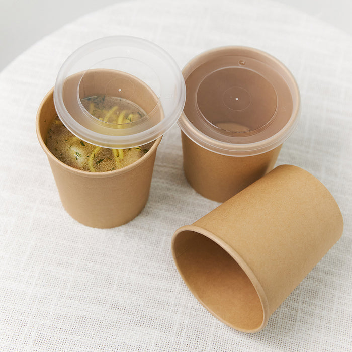 Kraft-Papierbecher für Suppe 750 ml (50 Stück/Packung)